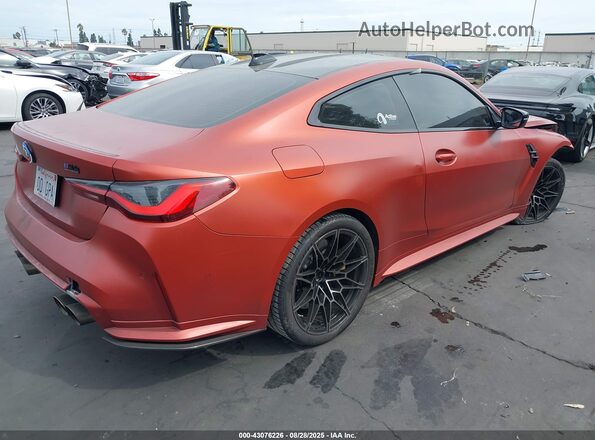 WBS33AZ00PCL82612 2023 BMW M4 Оранжевый Задняя правая четверть