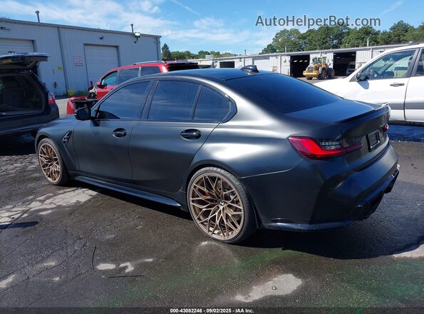 WBS43AY06NFL90022 2022 BMW M3 Black Trasero izquierdo