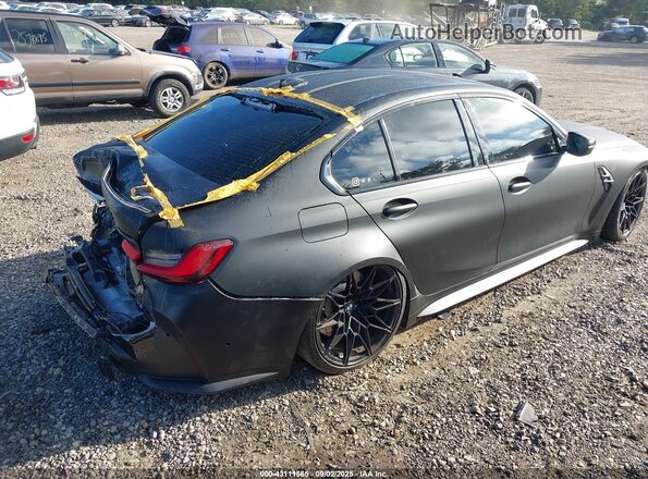 WBS43AY06NFM20412 2022 BMW M3 Black Trasero derecho