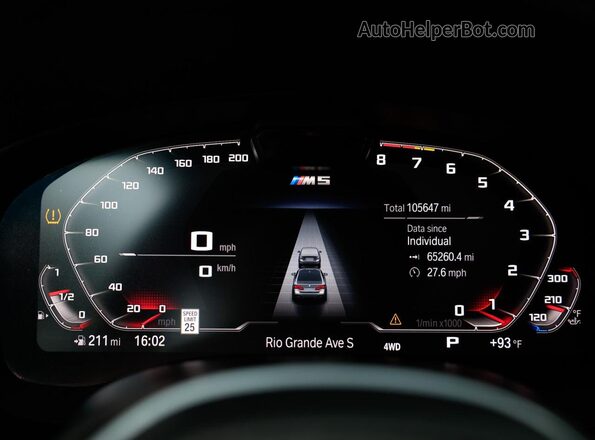 WBS83CH0XMCF63XXX 2021 BMW M5 Blue Dashboard view