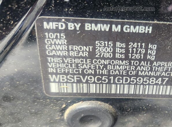 WBSFV9C51GD595847 2016 BMW M5  Вид подкапотного пространства