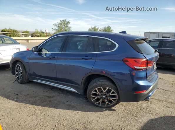 WBXJG9C04M5S07762 2021 BMW X1 Синий Задняя левая четверть