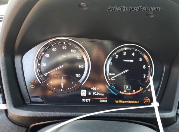 WBXJG9C05L5R72221 2020 BMW X1 White Widok zestawu wskaźników
