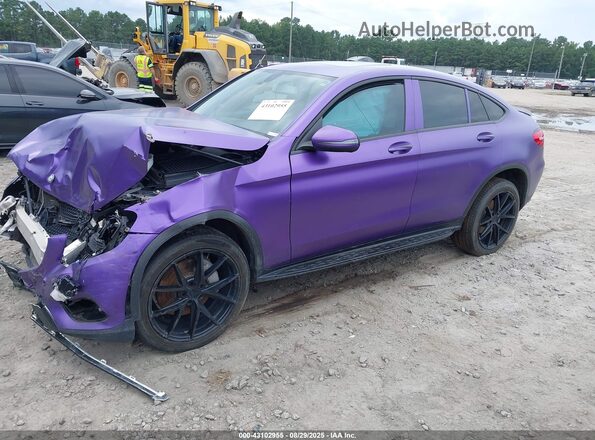 WDC0J4KB4HF196319 2017 MERCEDES-BENZ GLC 300 COUPE Purple Передня ліва чверть