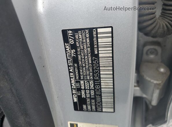 WDDWF8DB1LR532057 2020 MERCEDES-BENZ C Серебряный Вид подкапотного пространства