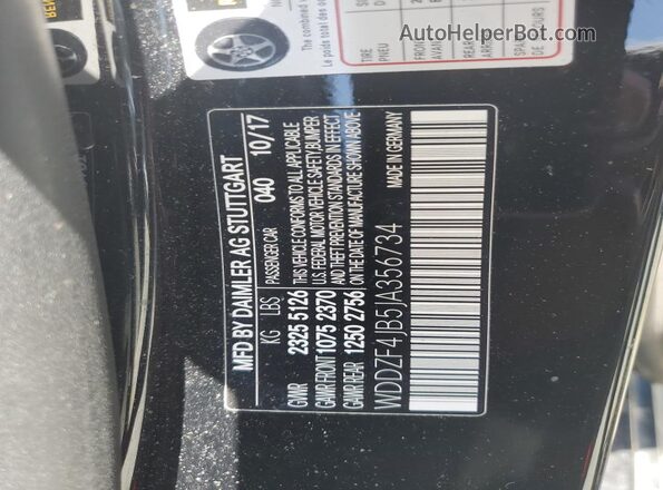 WDDZF4JB5JA356734 2018 MERCEDES-BENZ E Black Engine compartment view