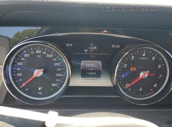 WDDZF4JB5JA356734 2018 MERCEDES-BENZ E Black Instrument cluster view