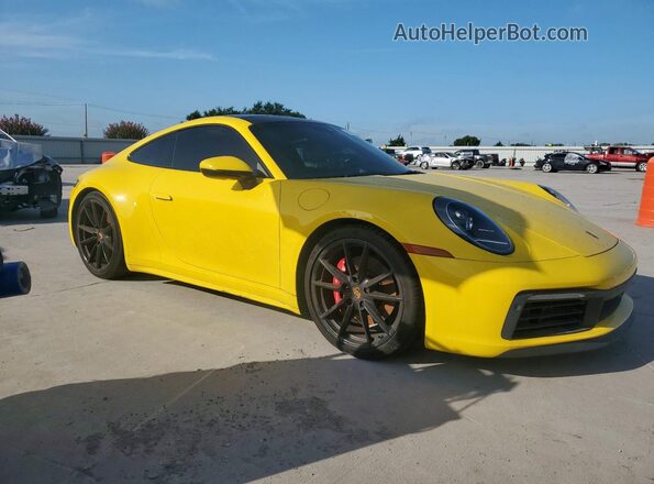 WP0AB2A90LS225454 2020 PORSCHE 911 Yellow წინა მარჯვენა