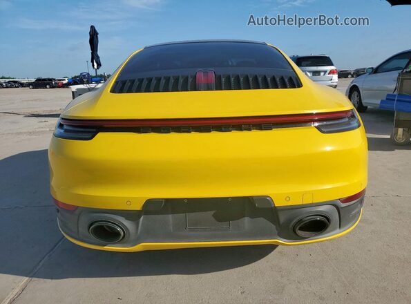 WP0AB2A90LS225454 2020 PORSCHE 911 Yellow უკანა ხედი
