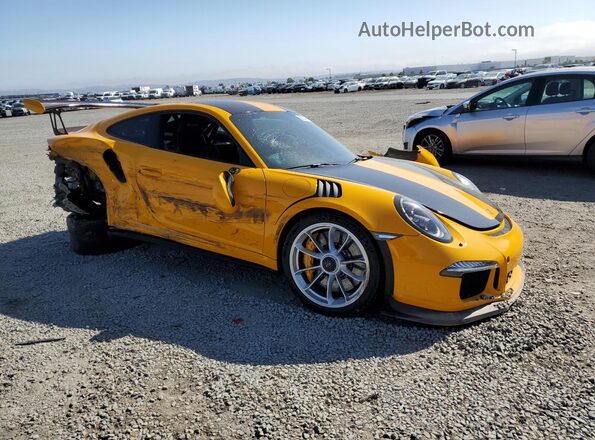 WP0AF2A99GS192822 2016 PORSCHE 911 Желтый Передняя правая четверть