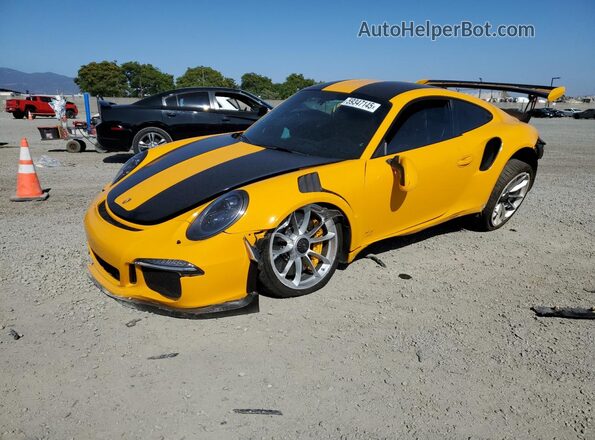WP0AF2A99GS192822 2016 PORSCHE 911 Желтый Передняя левая четверть