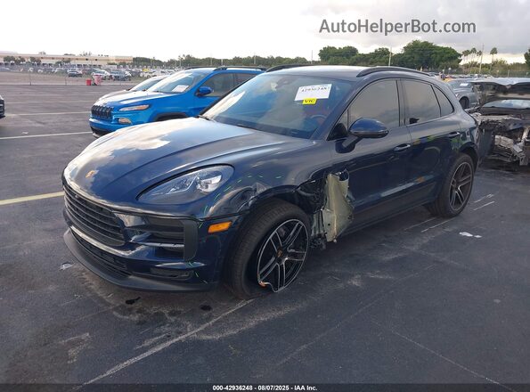 WP1AA2A5XMLB15862 2021 PORSCHE MACAN Синий Передняя левая четверть
