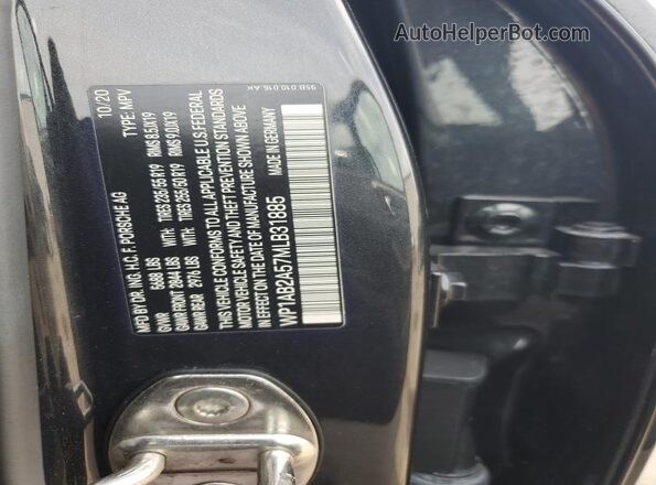 WP1AB2A57MLB31885 2021 PORSCHE MACAN Black Вид наклейки з VIN-кодом