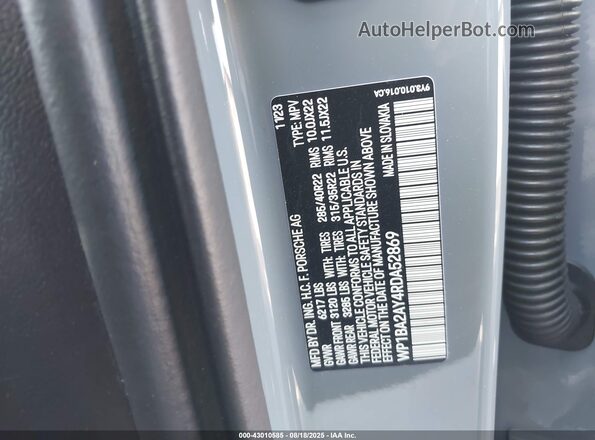 WP1BA2AY4RDA52869 2024 PORSCHE CAYENNE Серый Вид подкапотного пространства