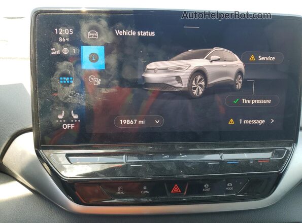 WVGTMPE24MP062420 2021 VOLKSWAGEN ID.4 Blue Widok zestawu wskaźników