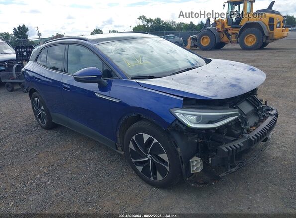 WVGTMPE27MP048026 2021 VOLKSWAGEN ID.4 Blue Передня права чверть