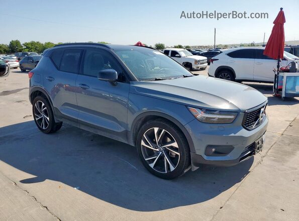 YV4162UM0M2450167 2021 VOLVO XC40 Синий Передняя правая четверть
