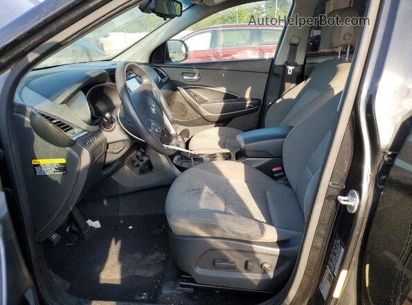 KM8SM4HF3HU195556 2017 HYUNDAI SANTA Black წინა პანელის ხედი