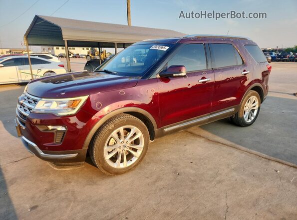 1FM5K7FH7KGA46307 2019 FORD FORD EXPLORER Maroon Rear left