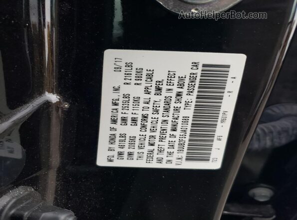 19UUB2F55JA010689 2018 ACURA TLX Black Vista del compartimento del motor