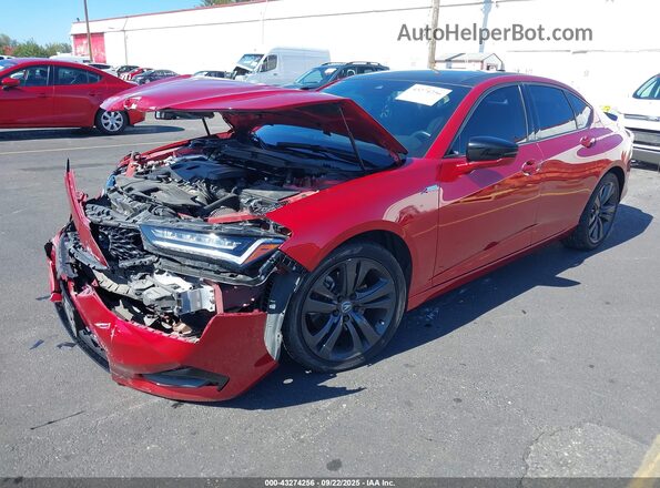 19UUB6F57MA010334 2021 ACURA TLX Красный Передняя левая четверть