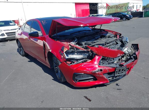 19UUB6F57MA010334 2021 ACURA TLX Красный Передняя правая четверть