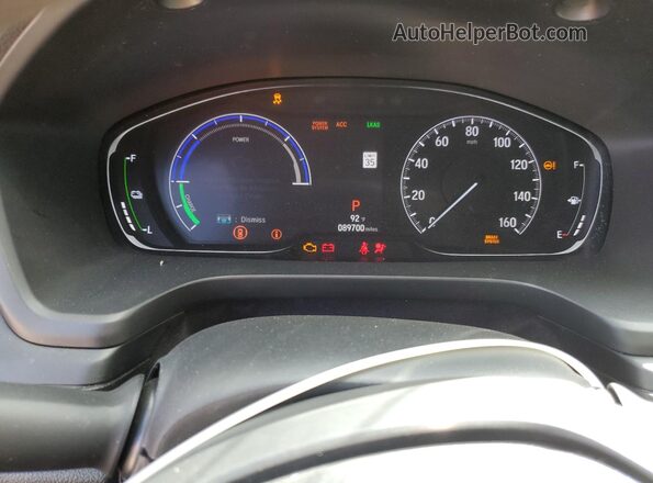 19XZE4F55ME008921 2021 HONDA INSIGHT Белый Вид щитка приборов