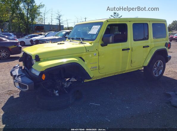 1C4HJXEG8PW570737 2023 JEEP WRANGLER Желтый Передняя левая четверть