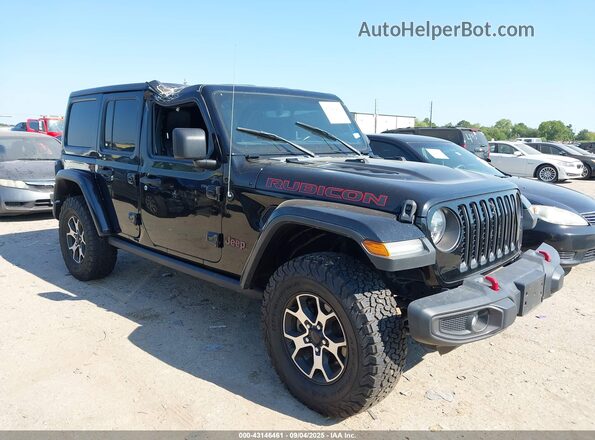 1C4HJXFN4MW524282 2021 JEEP WRANGLER UNLIMITED Черный Передняя правая четверть