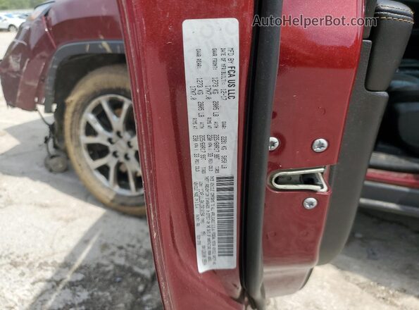 1C4PJLLBXJD616194 2018 JEEP CHEROKEE Maroon VIN կոդի պիտակի տեսք