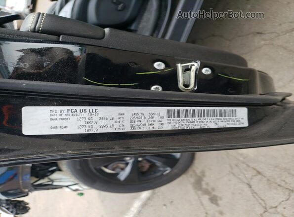 1C4PJMDB1JD543320 2018 JEEP CHEROKEE Black VIN კოდის სტიკერის ხედი