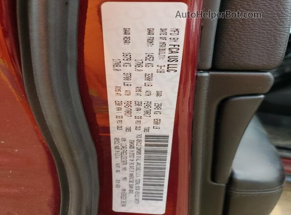 1C4RJFAG2JC313070 2018 JEEP GRAND Maroon Widok naklejki z numerem VIN