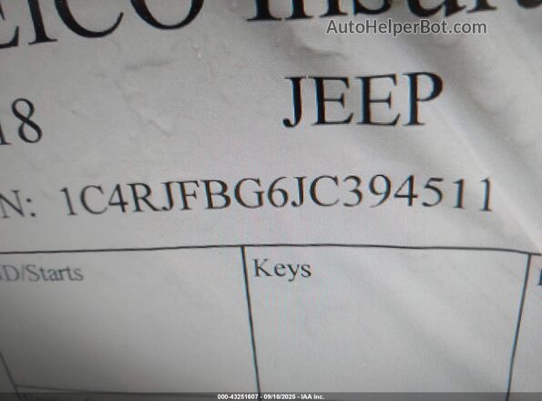 1C4RJFBG6JC394511 2018 JEEP GRAND CHEROKEE Brown Widok komory silnika