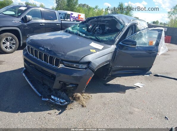 1C4RJKBG1P8713530 2023 JEEP GRAND CHEROKEE L Gray Vista tres cuartos delantera izquierda