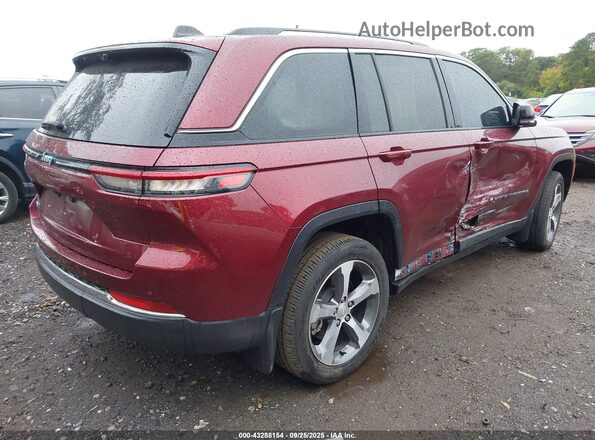 1C4RJYB68PC649848 2023 JEEP GRAND CHEROKEE 4XE Темно-бордовый Задняя правая четверть