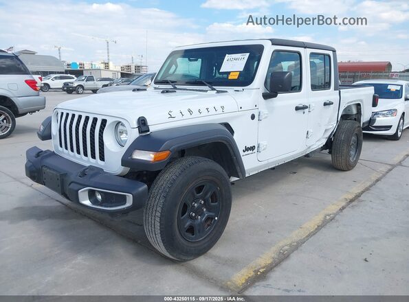 1C6HJTAG3PL552007 2023 JEEP GLADIATOR White წინა მარცხენა ხედი სამი მეოთხედიდან