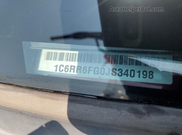 1C6RR6FG0JS340198 2018 RAM 1500 Burgundy VIN sticker view