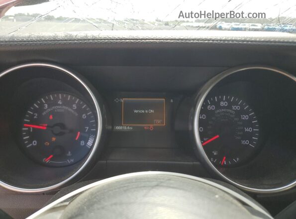 1FA6P8CF4J5159084 2018 FORD MUSTANG Red Vista del cuadro de instrumentos