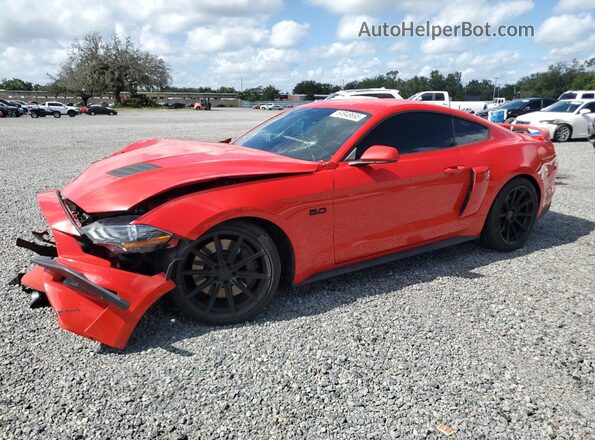 1FA6P8CF4J5159084 2018 FORD MUSTANG Red Vista tres cuartos delantera izquierda