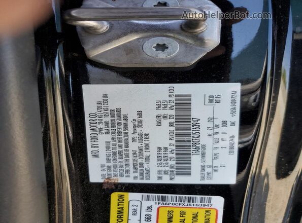 1FA6P8CFXJ5163947 2018 FORD MUSTANG Black Vista del compartimento del motor