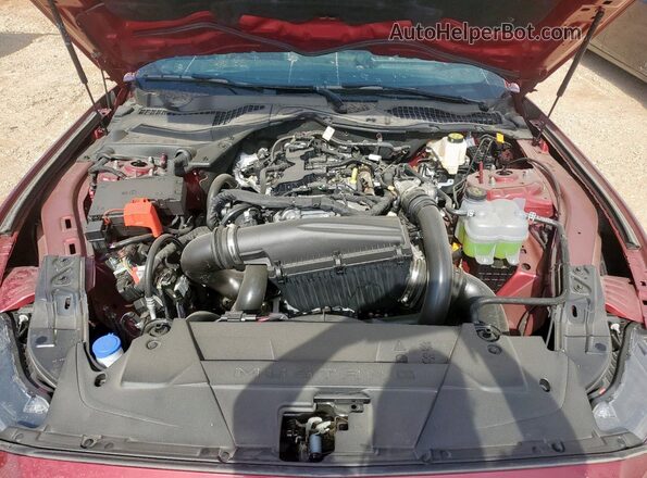 1FA6P8TH2S5116267 2025 FORD MUSTANG Maroon Rear interior view