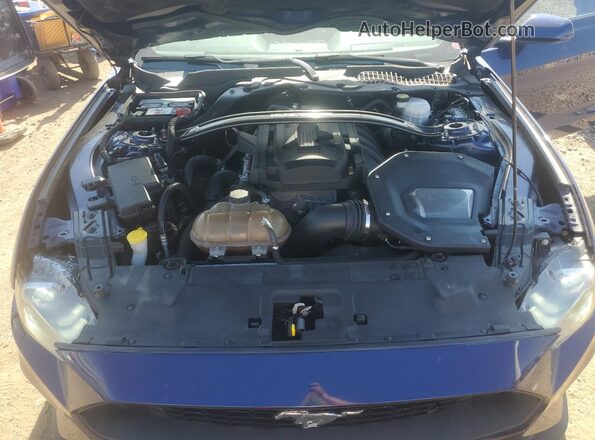 1FA6P8TH7J5119082 2018 FORD MUSTANG Blue Vista interior trasera