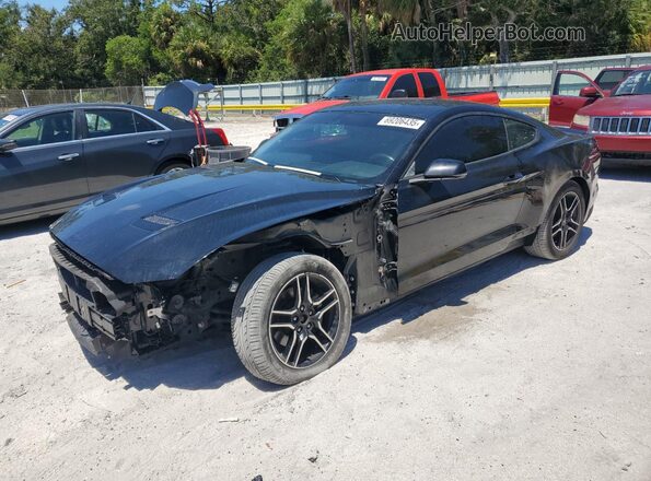 1FA6P8TH8J5162233 2018 FORD MUSTANG Black Vista tres cuartos delantera izquierda