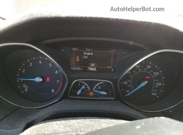 1FADP3K2XJL309106 2018 FORD FOCUS Красный Вид щитка приборов