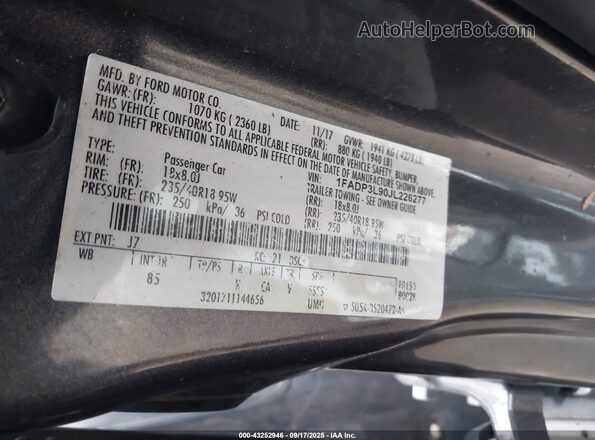 1FADP3L90JL226277 2018 FORD FOCUS ST Серый Вид подкапотного пространства