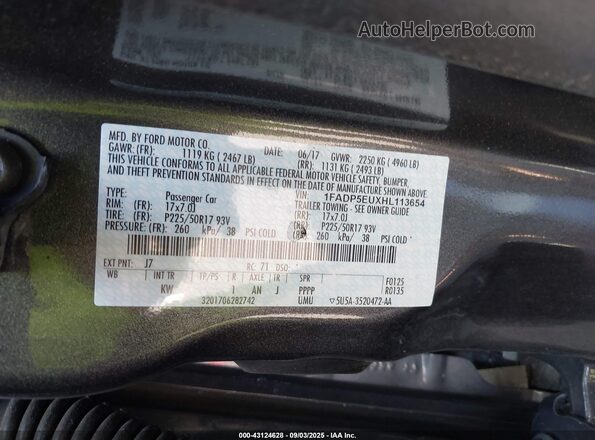 1FADP5EUXHL113654 2017 FORD C-MAX ENERGI Серый Вид подкапотного пространства