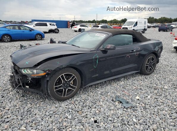 1FATP8UH4J5115024 2018 FORD MUSTANG Black Vista tres cuartos delantera izquierda