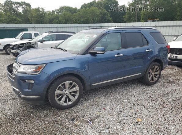 1FM5K7F80JGA28309 2018 FORD FORD EXPLORER Blue Передня ліва чверть