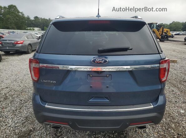 1FM5K7F80JGA28309 2018 FORD FORD EXPLORER Blue Вид ззаду