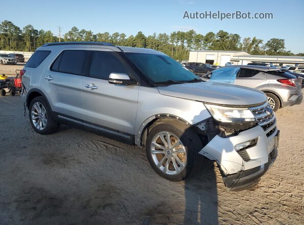 1FM5K7F80JGC51644 2018 FORD FORD EXPLORER Серебряный Передняя правая четверть